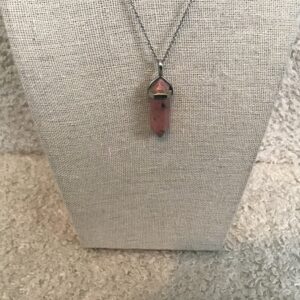 Pink Stone Necklace (Possibly Rhodonite)