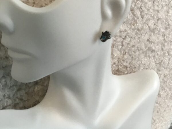 Hamsa Hand Stud Earrings - Image 4