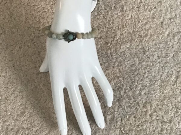 Hamsa Hand Blue Bead and Charm Bracelet - Image 5