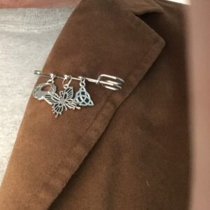 Winged Heart, Butterfly, Celtic Protection Symbol Pin