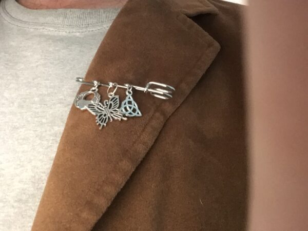 Winged Heart, Butterfly, Celtic Protection Symbol Pin