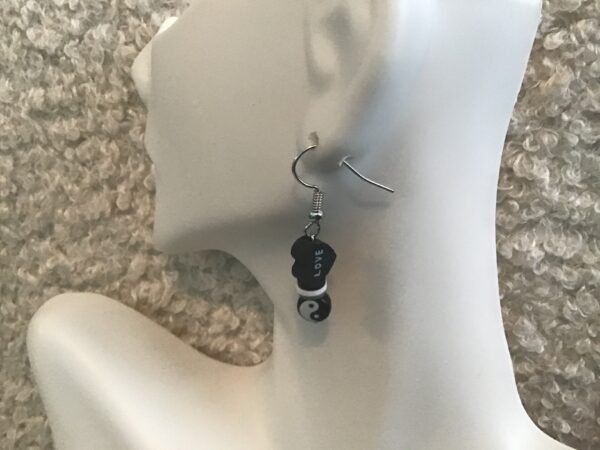 Love Heart and Yin Yang Earrings
