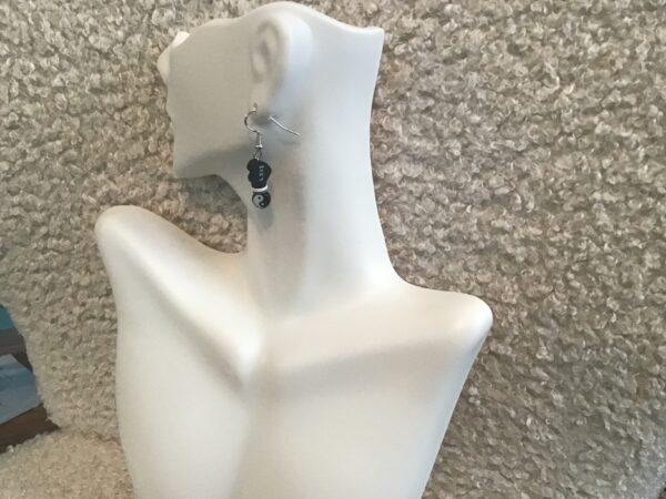 Love Heart and Yin Yang Earrings - Image 3