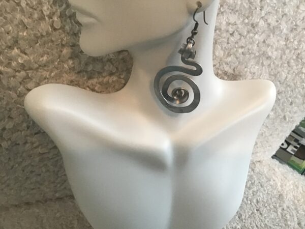 Silver  Colored Spiral Earrings