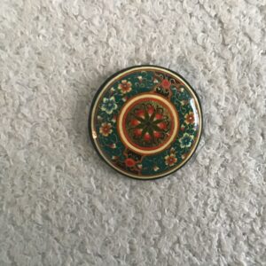 Floral Mandala Pin (Green)