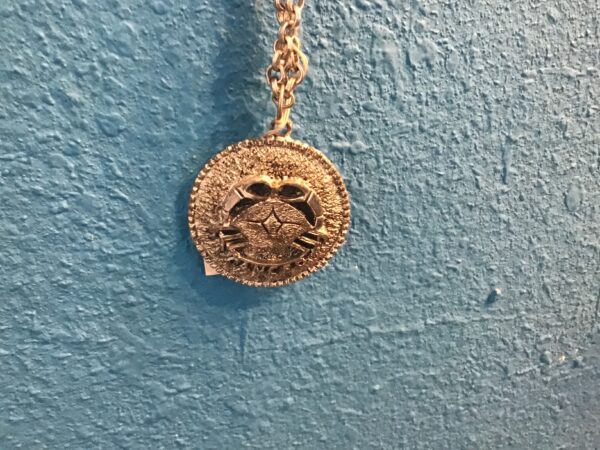 Hanging Cancer Zodiac Sign Necklace