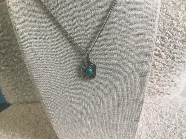 Thunderbird Turquoise and Silver Colored Necklace - Image 3