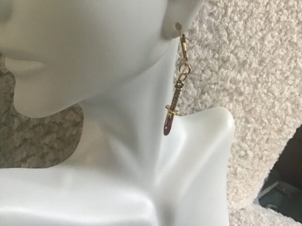 Hand and Bloody Dagger Earrings - Image 5