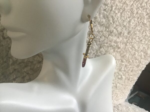 Hand and Bloody Dagger Earrings - Image 3
