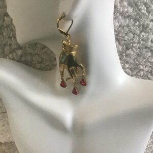 Hand and Bloody Dagger Earrings