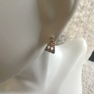 Metallic Gold Colored Teepee Shaped Earrings