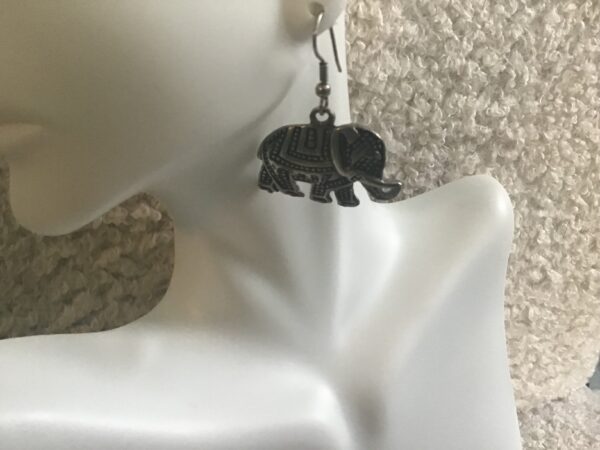 Metal Elephant Earrings