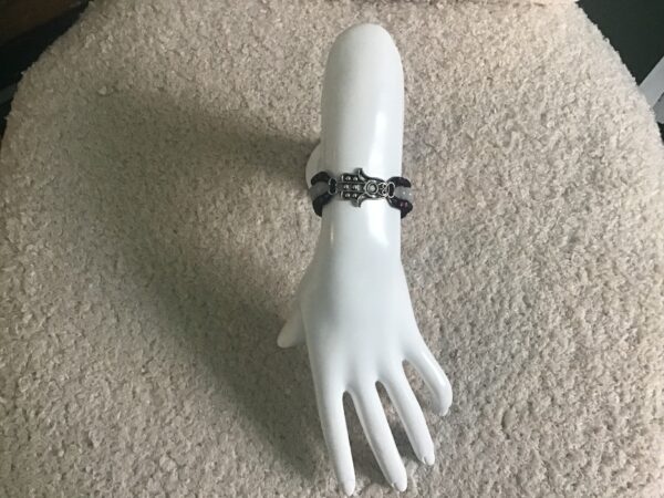 Hamsa Hand and White Bead Bracelet - Image 5