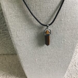 Tiger’s Eye Crystal Shaped Necklace