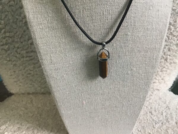 Tiger’s Eye Crystal Shaped Necklace