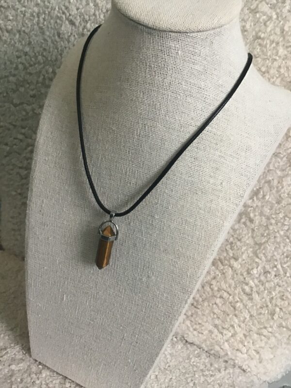 Tiger’s Eye Crystal Shaped Necklace - Image 3