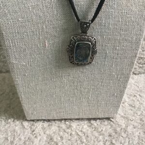 Silver and (Opal or Abalone Shell) Pendant