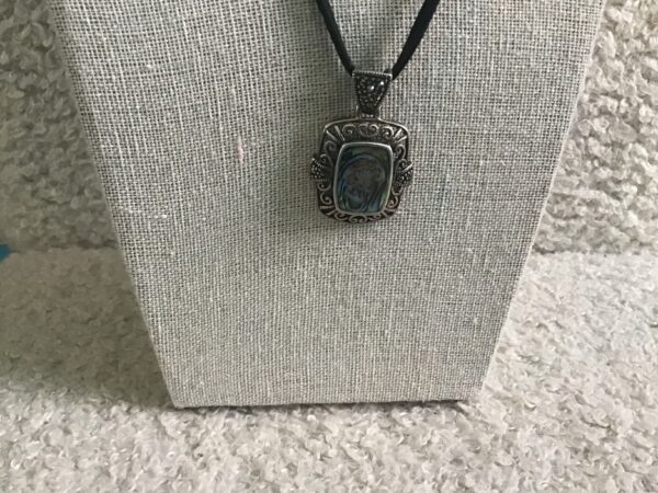 Silver and (Opal or Abalone Shell) Pendant