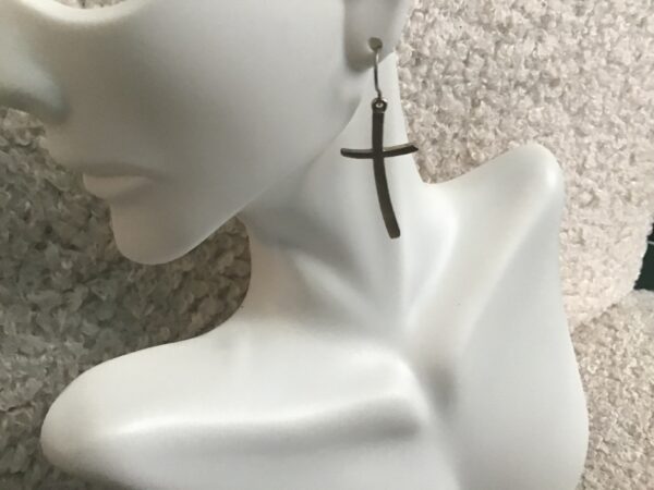 Sword Shaped Cross Earrings