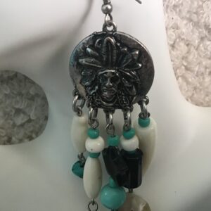 Native American Chief Dangling Earrings
