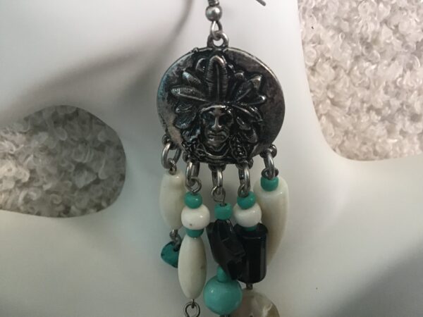 Native American Chief Dangling Earrings