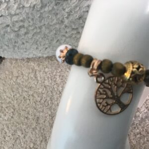 Tree of Life Brown Bead Bracelet