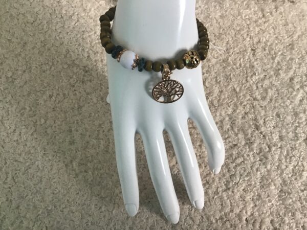 Tree of Life Brown Bead Bracelet - Image 3