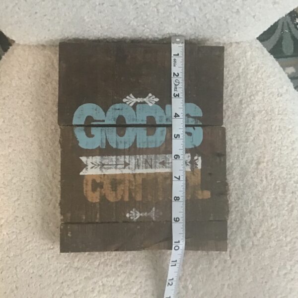 God’s In Control Wooden Picture - Image 4