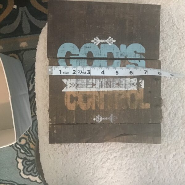 God’s In Control Wooden Picture - Image 3