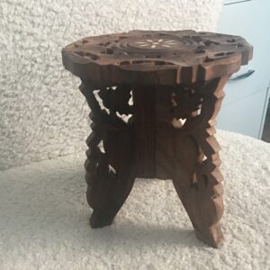 Indian Carved Wood Plant Stand