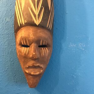 Brown and Black Light Wood Wall Mask