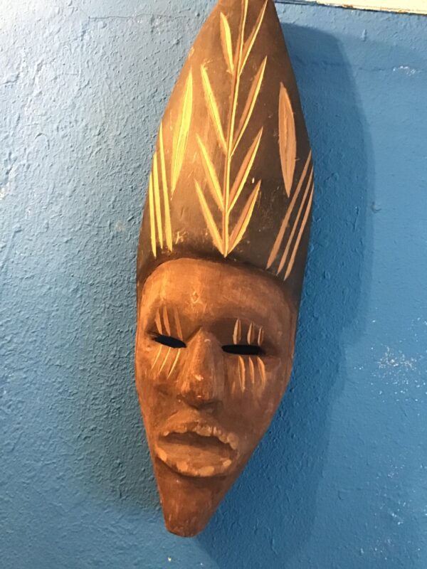 Brown and Black Light Wood Wall Mask - Image 3