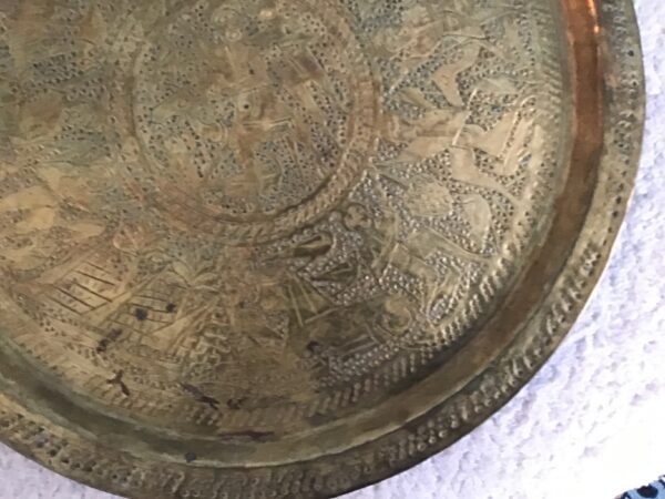 Large Brass Plate With Egyptian Symbols/Figures - Image 5