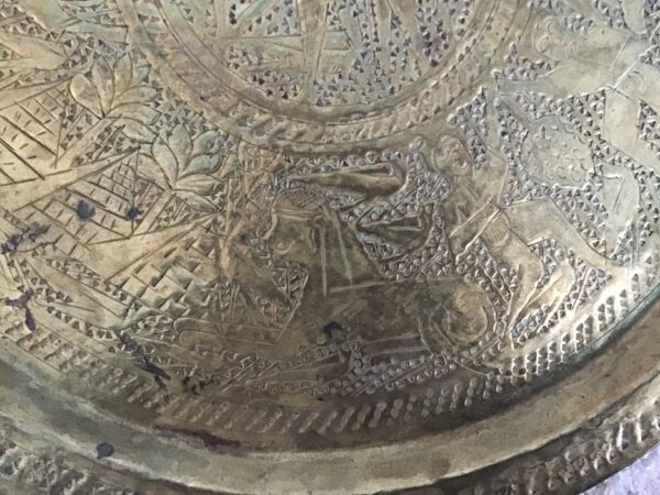 Large Brass Plate With Egyptian Symbols/Figures - Image 6