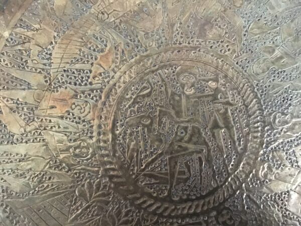 Large Brass Plate With Egyptian Symbols/Figures - Image 4