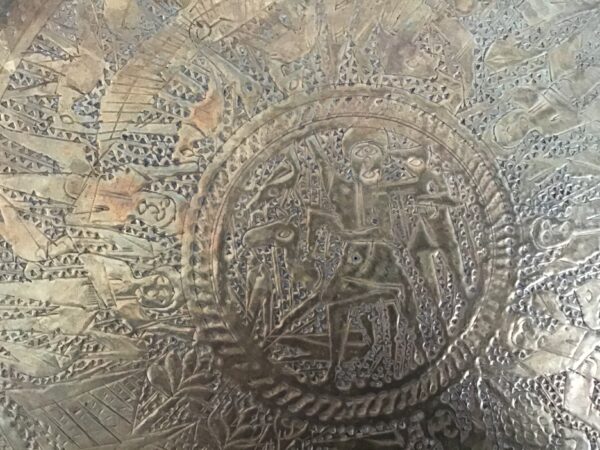 Large Brass Plate With Egyptian Symbols/Figures - Image 3