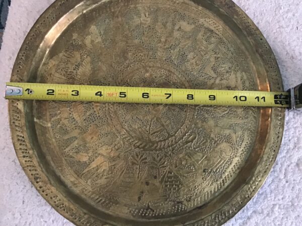 Large Brass Plate With Egyptian Symbols/Figures - Image 7